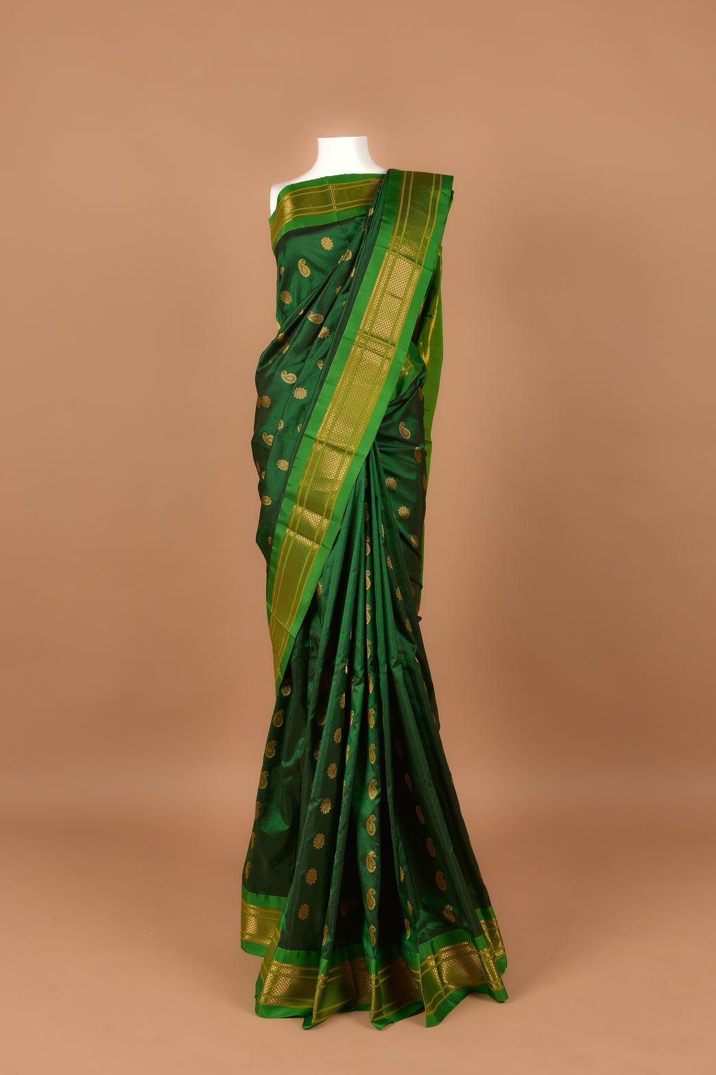 Green Aarpar Paithani
