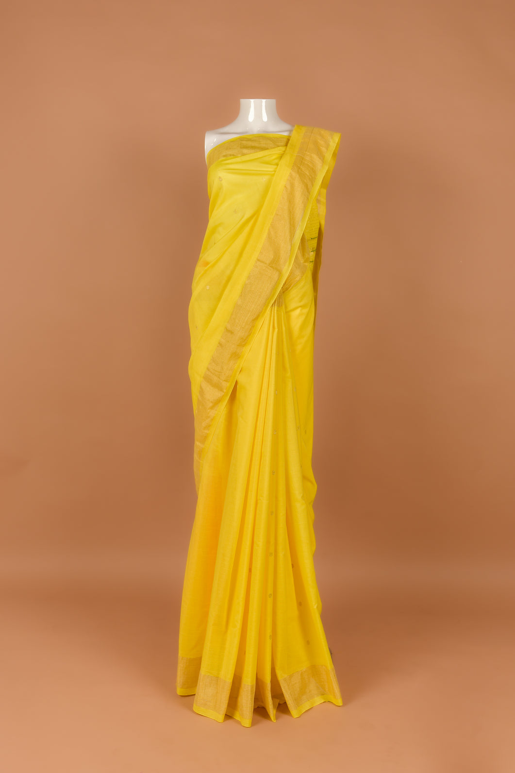 Yellow Cotton Double Padar Paithani