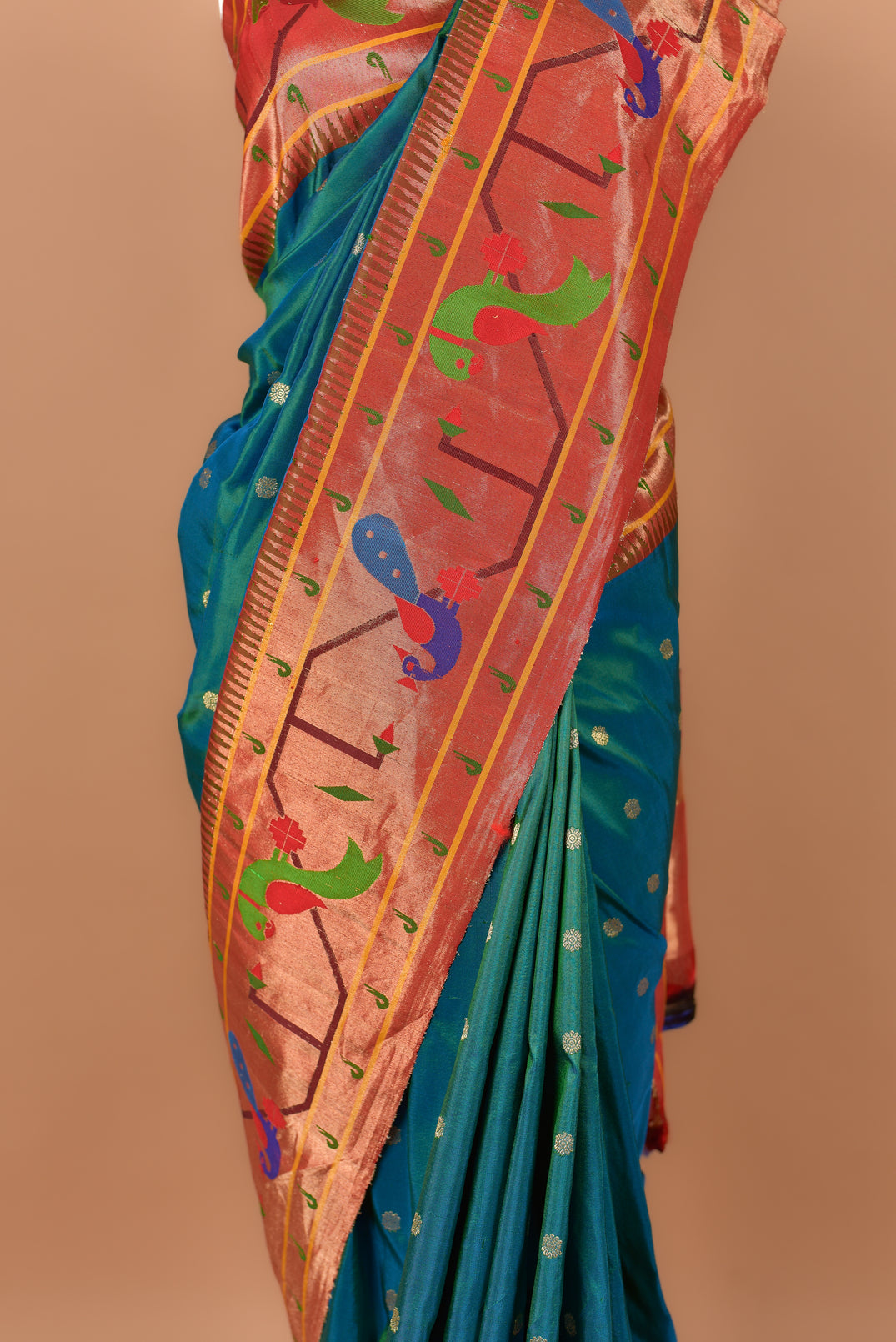 Mor Popat Brocade Paithani