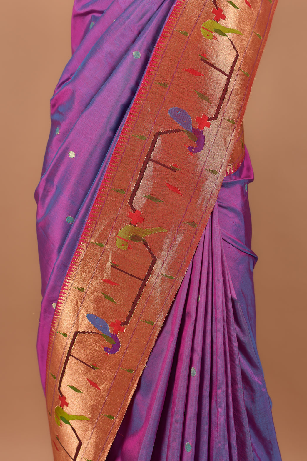 Purple Mor Popat Paithani