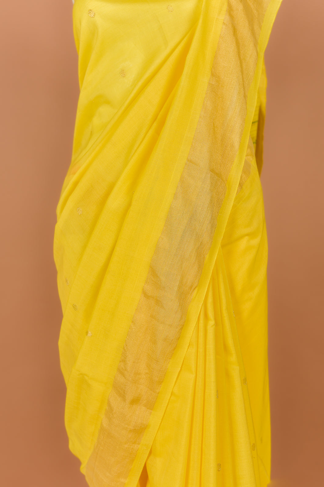 Yellow Cotton Double Padar Paithani