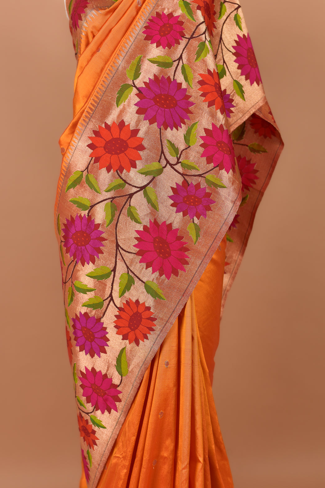 Sunflower Half Allover Paithani