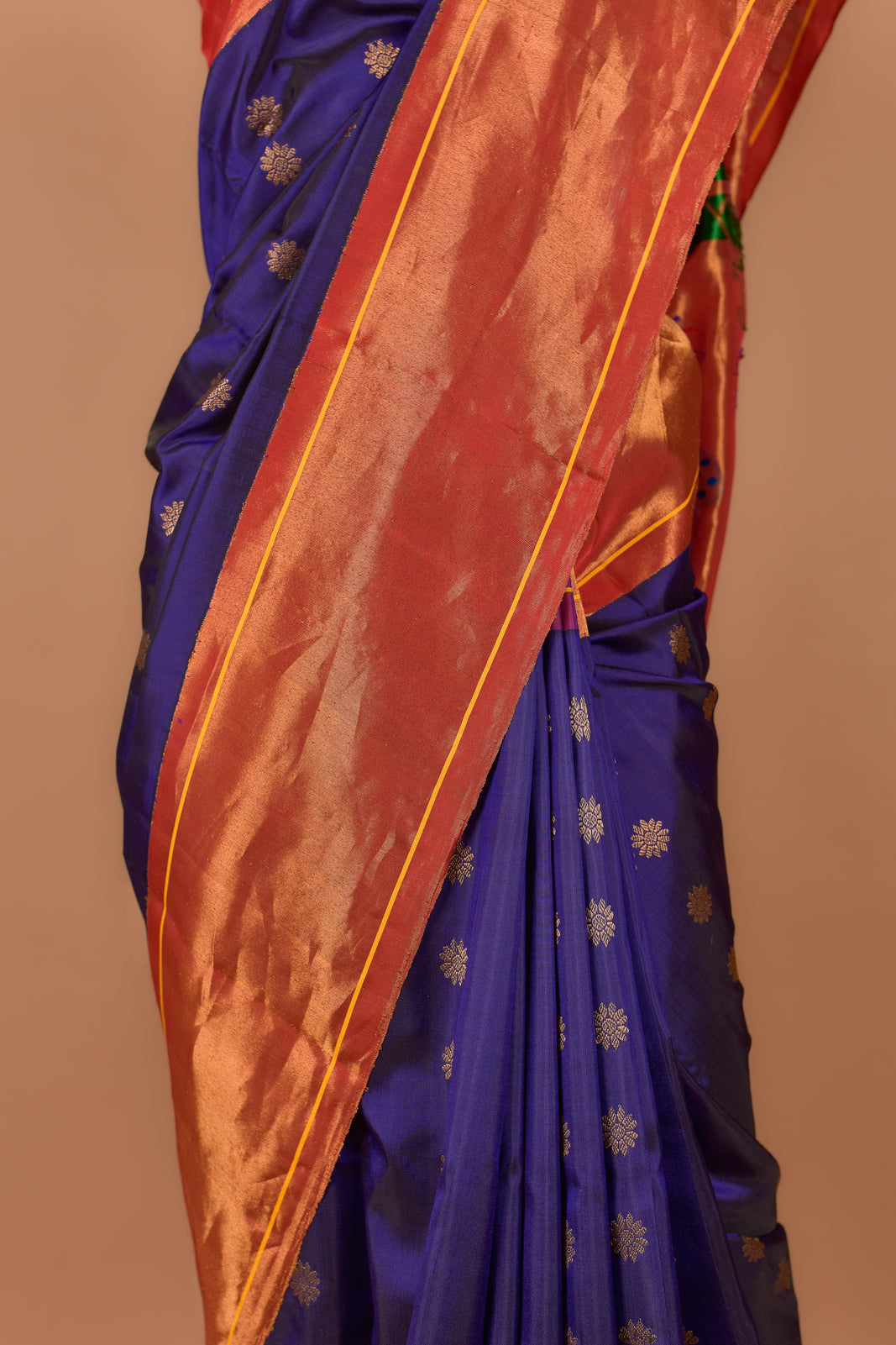 Plain Border Paithani