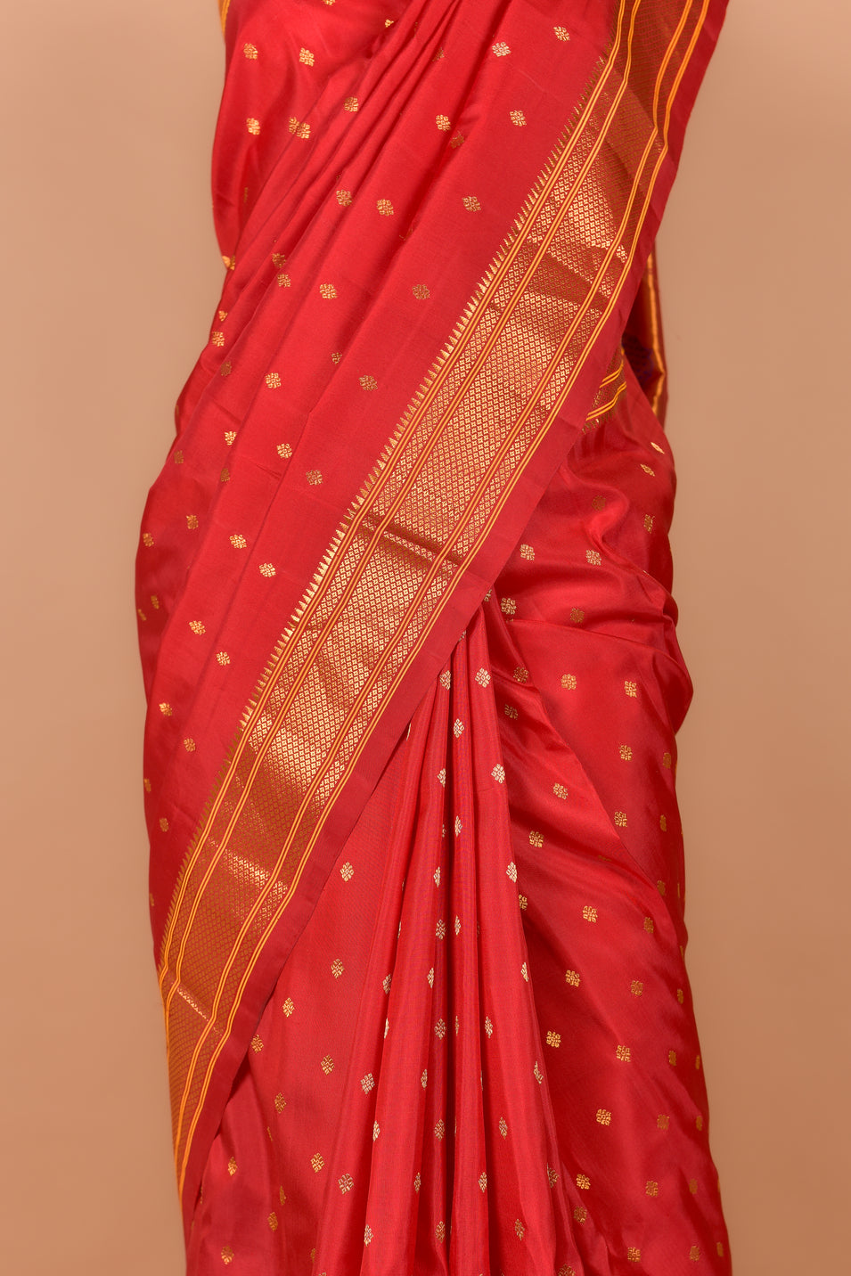 Red Kalanjali Paithani