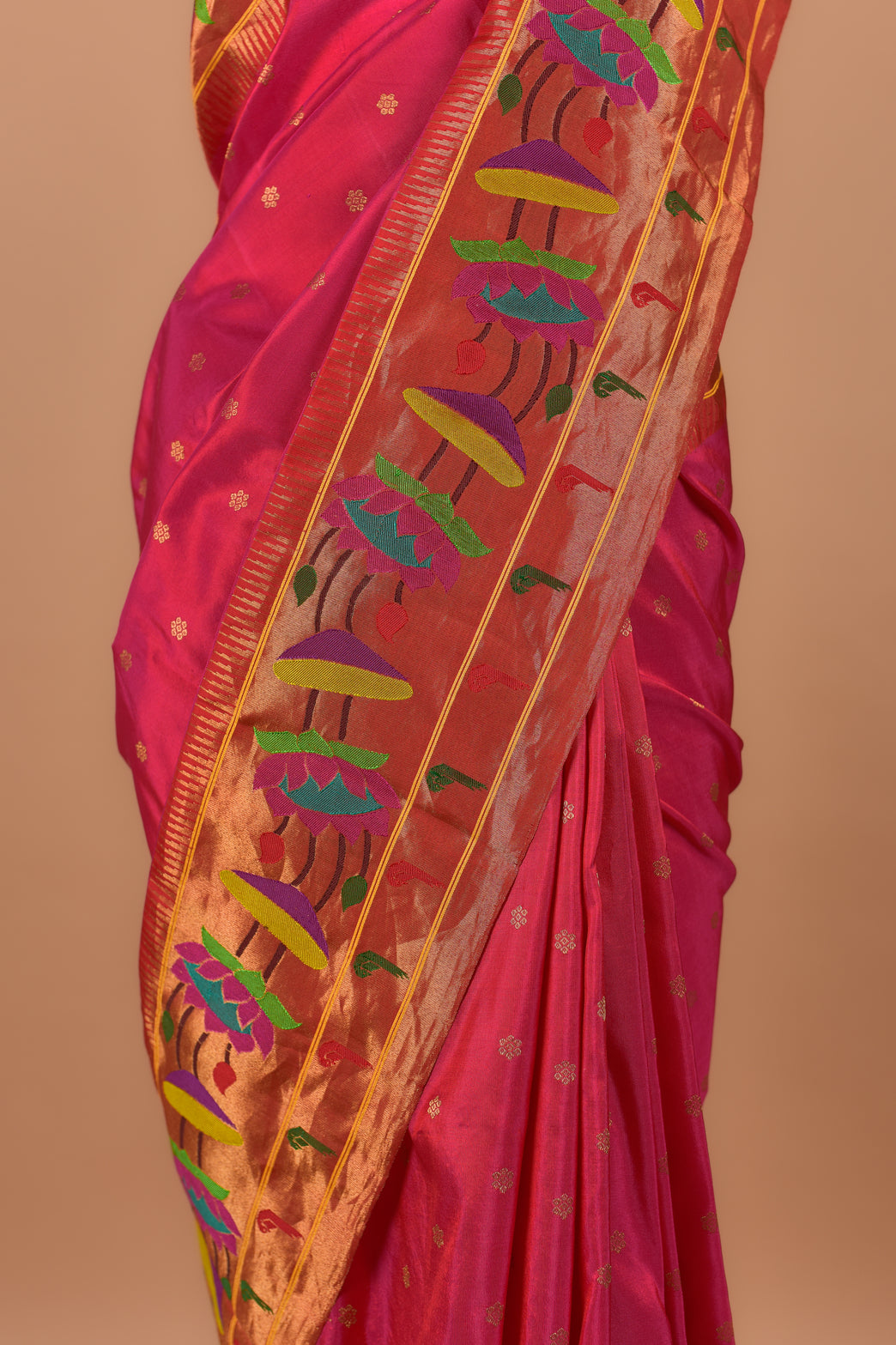 Lotus Brocade Paithani