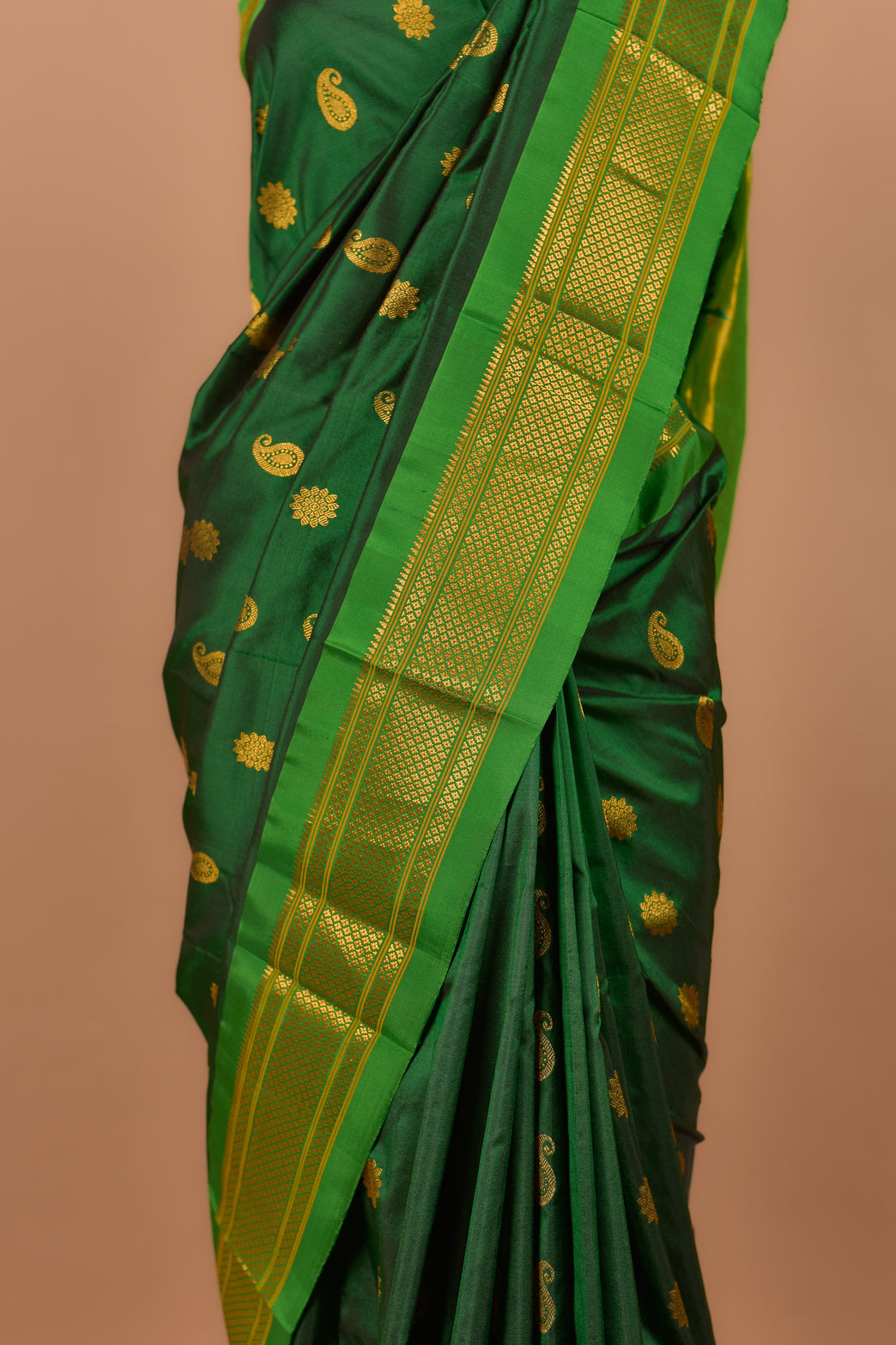 Green Aarpar Paithani