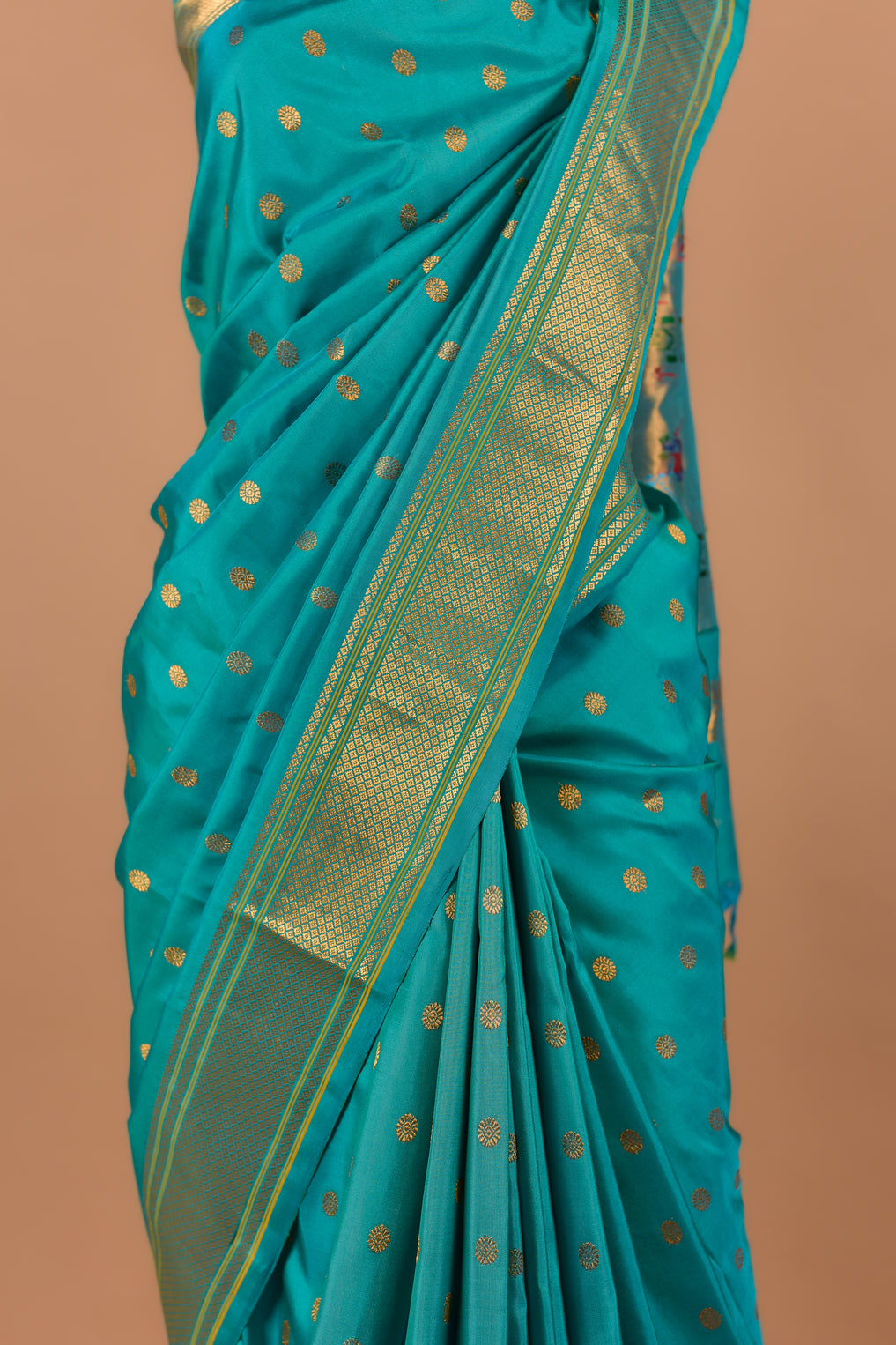 Blue Kalanjali Paithani