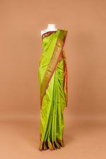 Green Double Padar Paithani